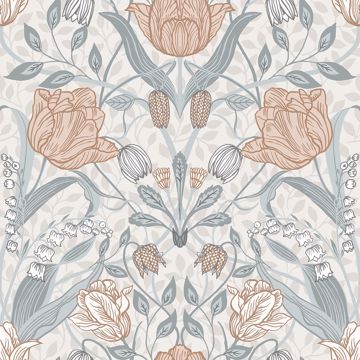 Picture of Tulipa Off-White Floral Wallpaper