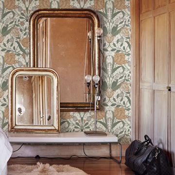 Show details for Tulipa Green Floral Wallpaper