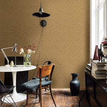 Show details for Posey Mustard Vines Wallpaper