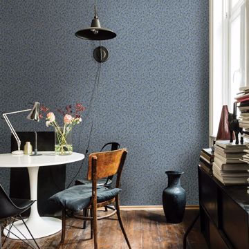 Show details for Posey Slate Vines Wallpaper