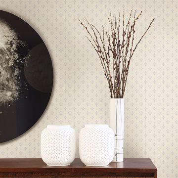 Show details for Lili White Miniature Floral Wallpaper