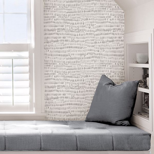 NU3387 - Kylver Grey Peel and Stick Wallpaper - by NuWallpaper