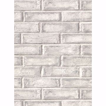 Picture of Appleton Grey Faux Weathered Brick Wallpaper