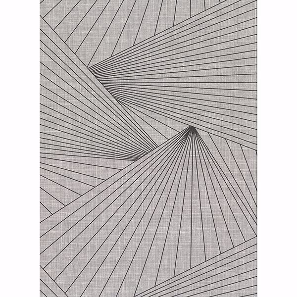 Picture of Berkeley Grey Geometric Faux Linen Wallpaper