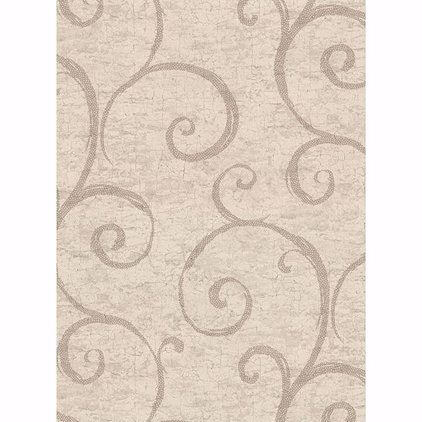 Picture of Newbury Taupe Geometric Faux Plaster Wallpaper