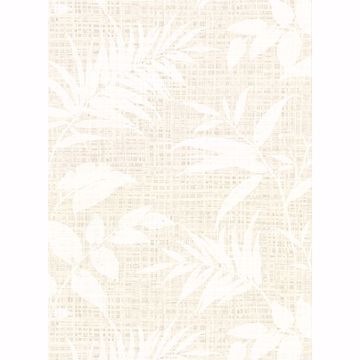 Picture of Chandler White Botanical Faux Grasscloth Wallpaper