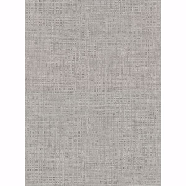 Picture of Montgomery Pewter Faux Grasscloth Wallpaper