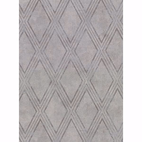 Picture of Dartmouth Grey Faux Plaster Geometric Wallpaper