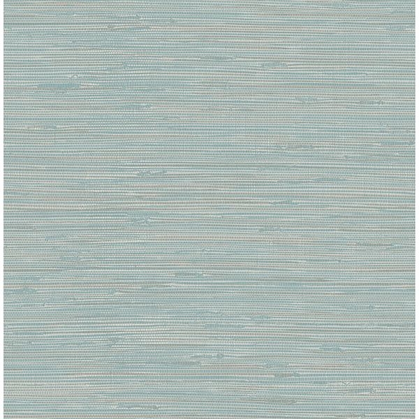 Picture of Tibetan Grasscloth Teal Peel and Stick Wallpaper