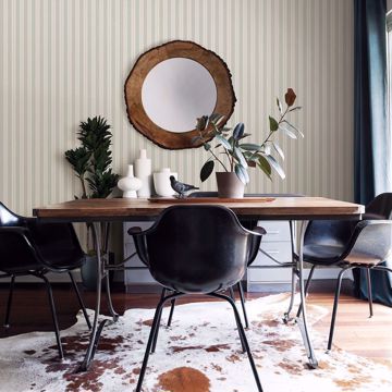Show details for Symphony Sage Stripe Wallpaper