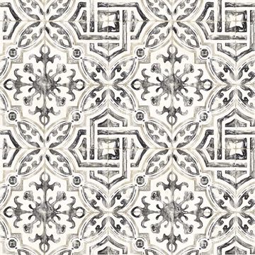 Picture of Sonoma Charcoal Spanish Tile Wallpaper