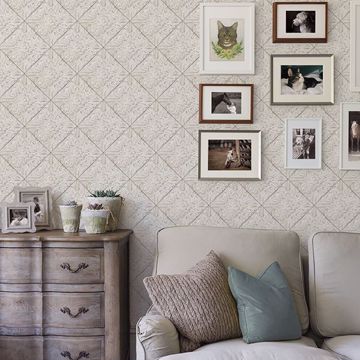 Show details for Brandi Grey Tin Tile Wallpaper