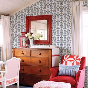 Show details for Dolly Navy Folk Floral Wallpaper