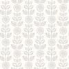 Picture of Dolly Taupe Folk Floral Wallpaper