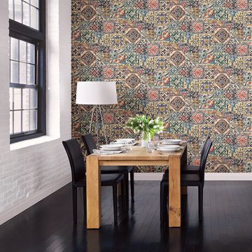 Show details for Marrakesh Multicolor Global Tiles Wallpaper