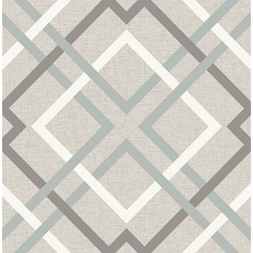 Picture of Saltire Taupe Geometric Wallpaper