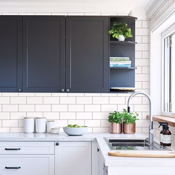 Show details for Easton Off-White Subway Tile Wallpaper