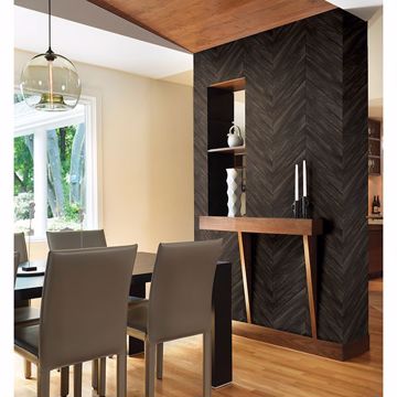Show details for Parisian Dark Brown Chevron Wood Wallpaper