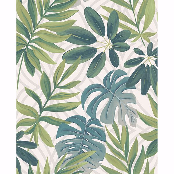 Picture of Nocturnum Green Leaves Wallpaper