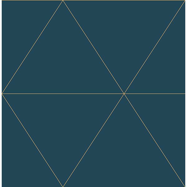 Picture of Twilight Teal Modern Geometric Wallpaper