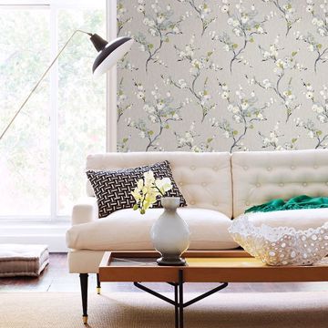 Show details for Bliss Blue Floral Wallpaper