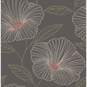 Picture of Mythic Brown Floral Wallpaper