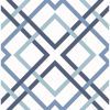 Picture of Saltire Blue Geometric Wallpaper