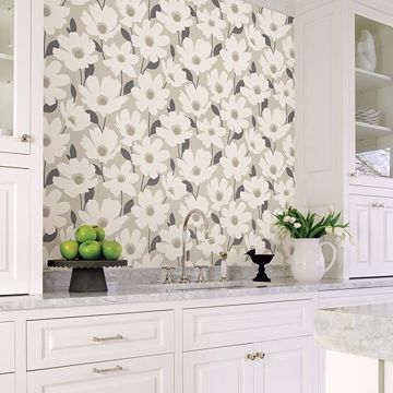 Show details for Astera Beige Floral Wallpaper