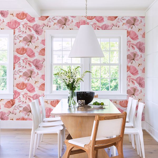 290425680 Zahra Pink Floral Wallpaper by Brewster