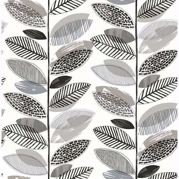 Picture of Nyssa Grey Leaves Wallpaper