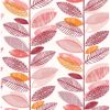 Picture of Nyssa Coral Leaves Wallpaper