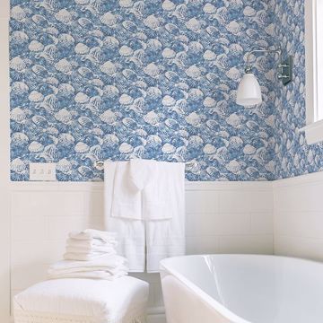 Show details for Surfside Blue Shells Wallpaper