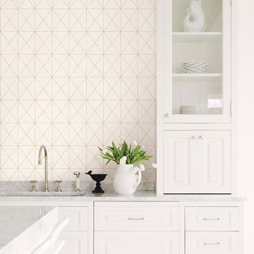 Show details for Intersection Gold Diamond Wallpaper