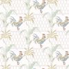 Picture of Hank Multicolor Rooster Wallpaper