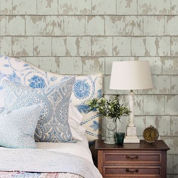 Show details for Clint Sage Weathered Wood Wallpaper