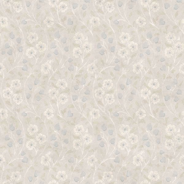 Picture of Patsy Grey Floral Wallpaper