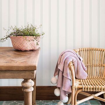 Show details for Johnny Teal Stripes Wallpaper