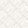 Picture of Brandi White Metallic Faux Tile Wallpaper