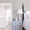 Picture of Wynonna Black Geometric Floral Wallpaper