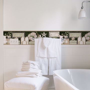 Show details for Country Bath Black Rustic Border