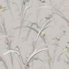 Picture of Meadowlark Grey Botanical Wallpaper
