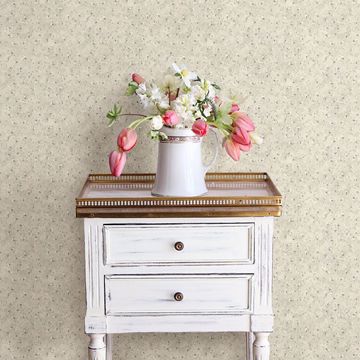 Show details for Eleanor Beige Folk Botanical Trail Wallpaper