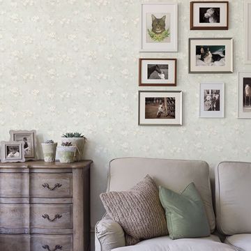 Show details for Braham Teal Floral Trail Wallpaper
