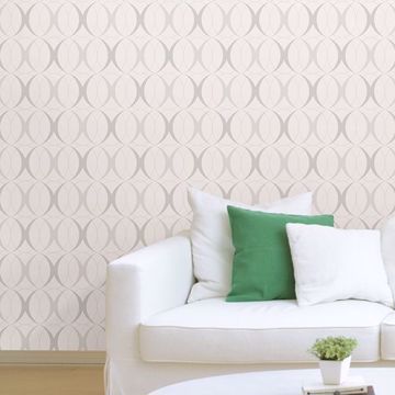 Show details for Circulate Light Silver Peel And Stick Wallpaper