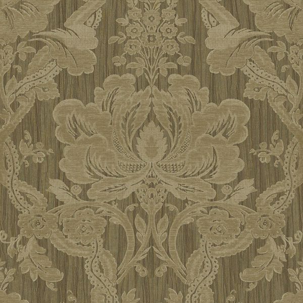 29281606 Brown Damask Wallpaper by Lucky Day