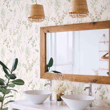 Show details for Imperial Garden Sage Botanical Wallpaper