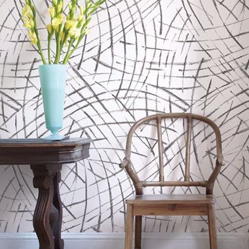 Show details for Black Imprint Peel and Stick Wallpaper