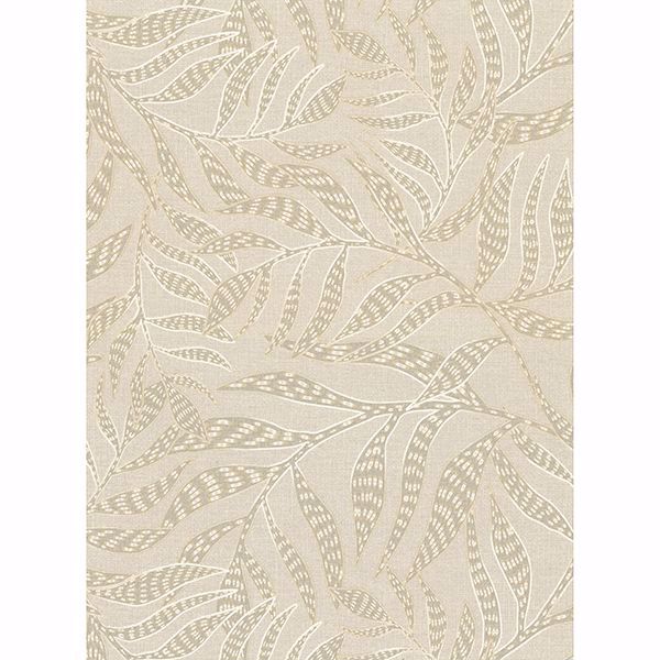 Picture of Montrose Beige Leaves Wallpaper