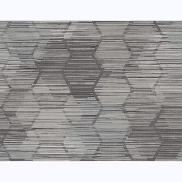 Picture of Jabari Charcoal Geometric Faux Grasscloth Wallpaper