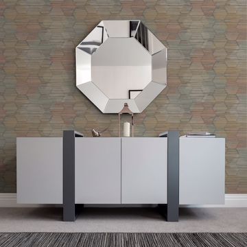 Show details for Jabari Brown Geometric Faux Grasscloth Wallpaper
